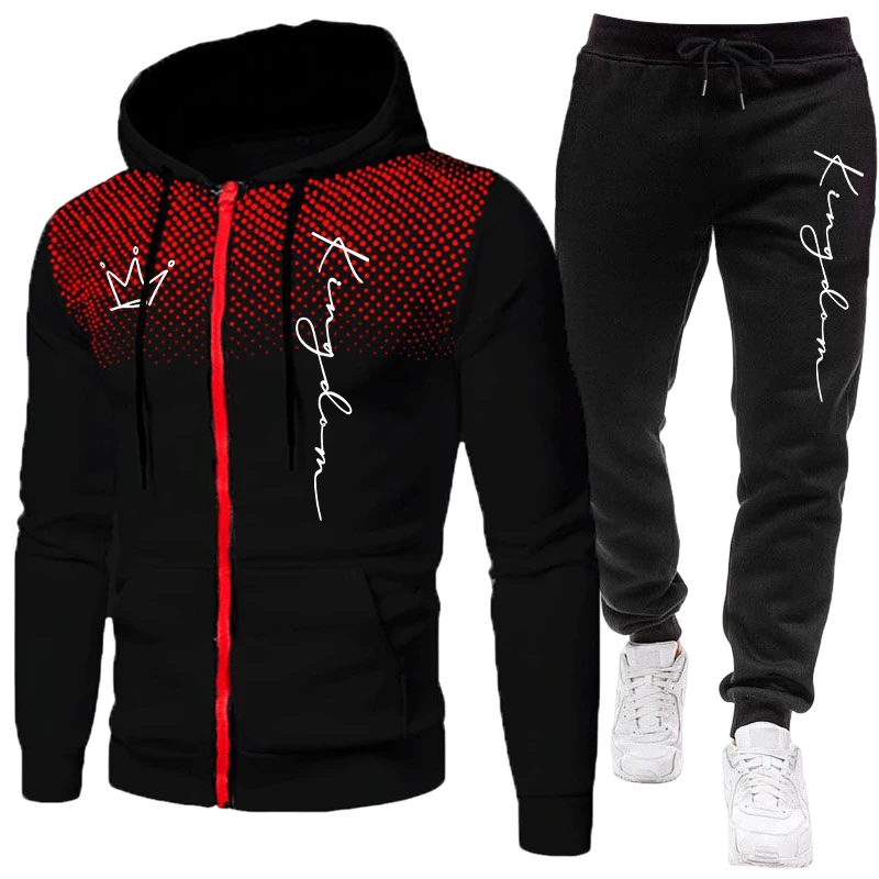 Winter Clothing Design - King Men's Jacket Tracksuit Casual Dot