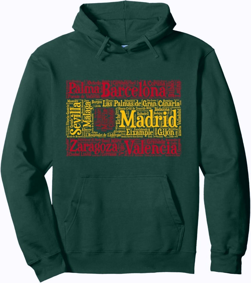 Spain Flag with Spanish City N - đánh giá và giá Winter Clothing Name