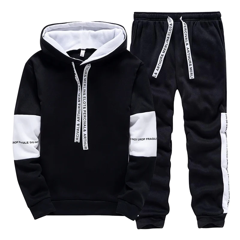 Black White Men's Tracksuit Fa - đánh giá và giá Winter Clothing Men