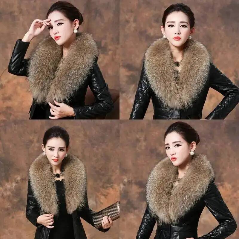 Natural Raccoon Fur Collar Rea - đánh giá và giá Winter Clothing Design