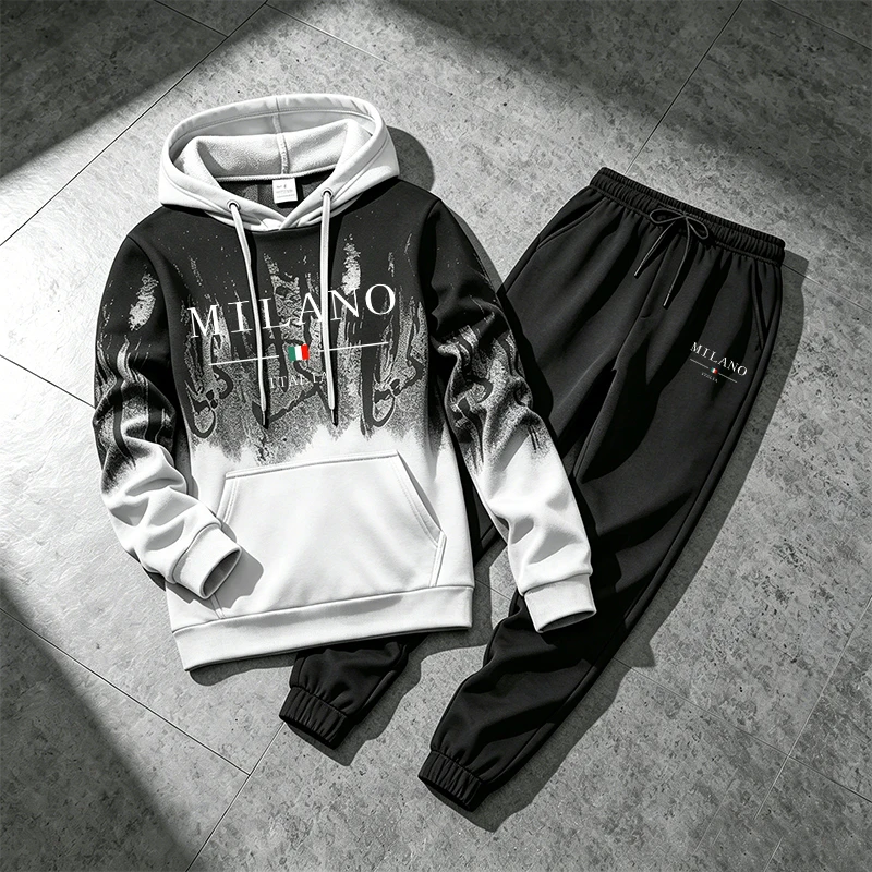 Splashed ink Men's Hoodie Trac - đánh giá và giá Winter Clothing Men