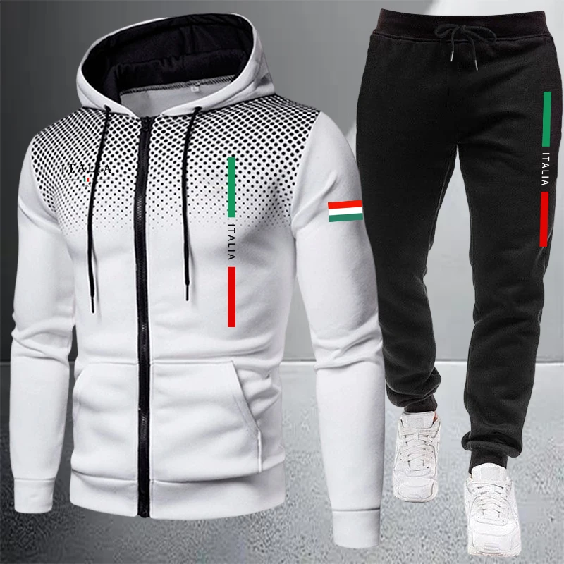 Men's Tracksuit Casual Zip Hoo - đánh giá và giá Winter Clothing Design