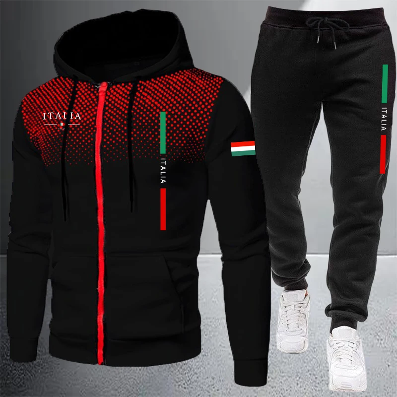 Men's Tracksuit Casual Zip Hoo - đánh giá và giá Winter Clothing Design