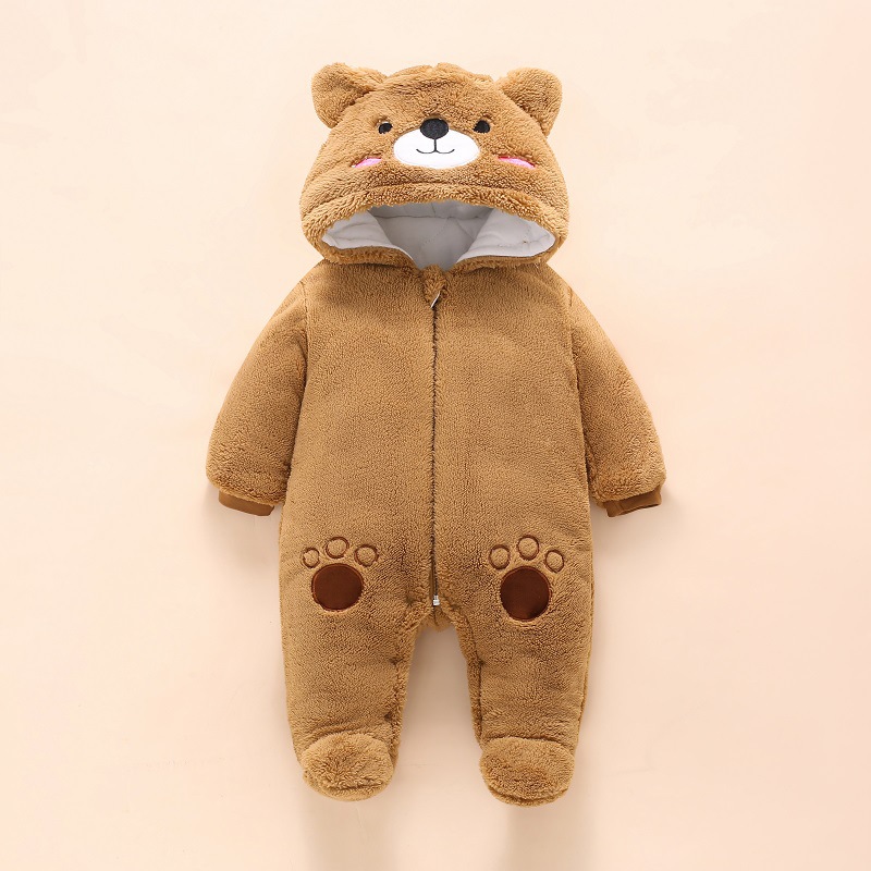 0-12M Baby Rompers Cute Bear T - đánh giá và giá Winter Clothing Toddler