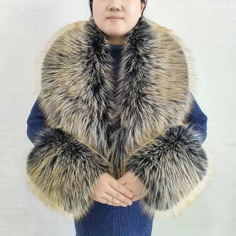 Large Women Faux Fox Fur Scarf - đánh giá và giá Winter Clothing Design