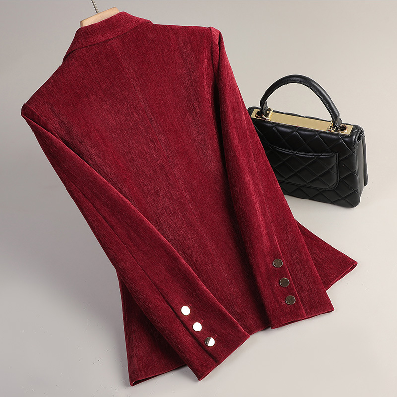 Yellow Gold Velvet Blazer Wome - đánh giá và giá Winter Clothing Work