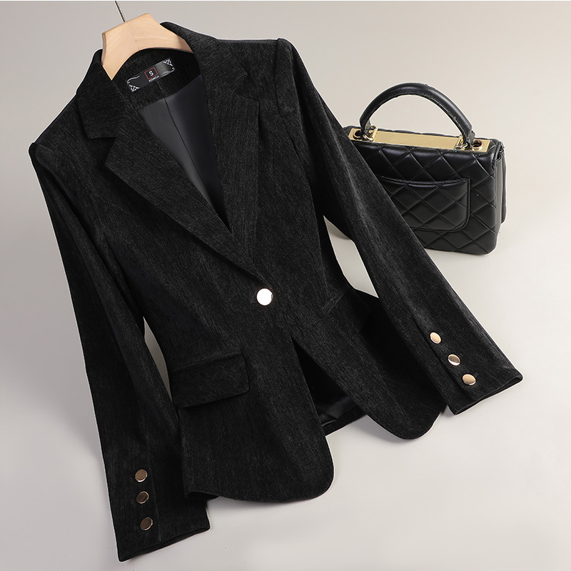 Yellow Gold Velvet Blazer Wome - đánh giá và giá Winter Clothing Work