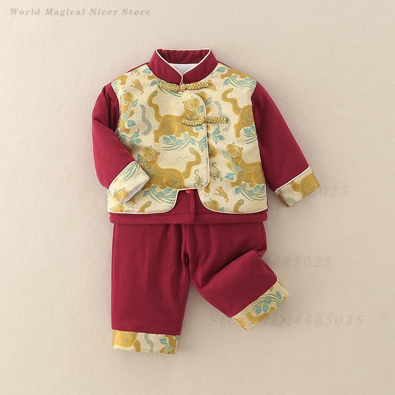 Autumn Winter Thick Tang Suit  - đánh giá và giá Winter Clothing Baby
