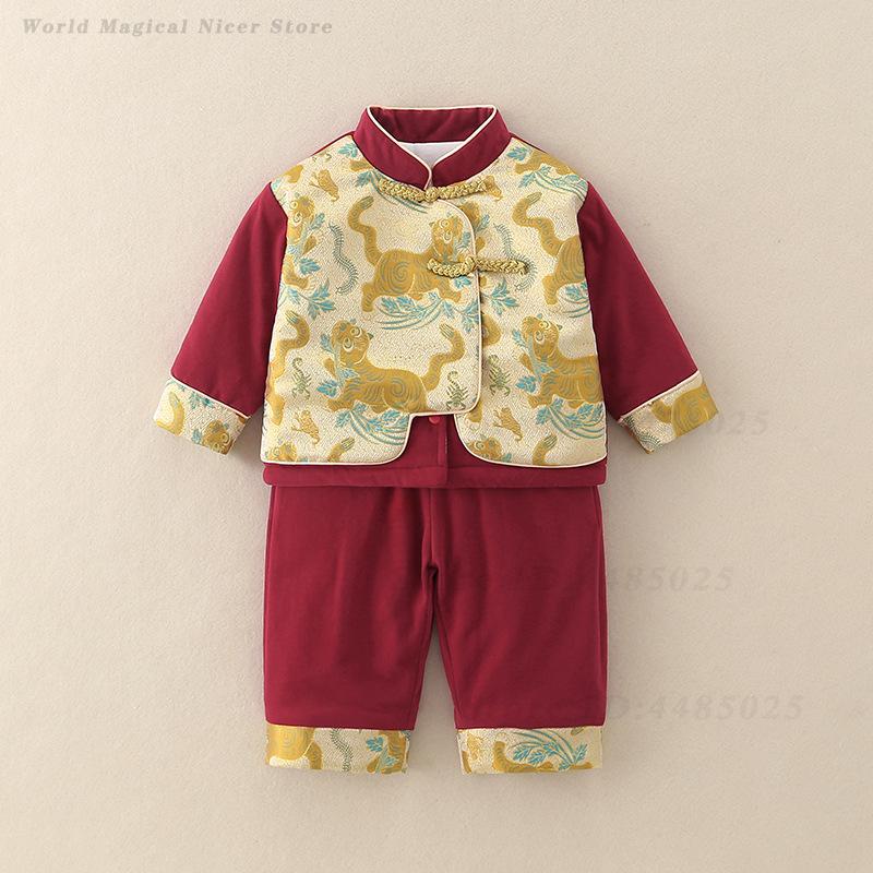Autumn Winter Thick Tang Suit  - đánh giá và giá Winter Clothing Baby