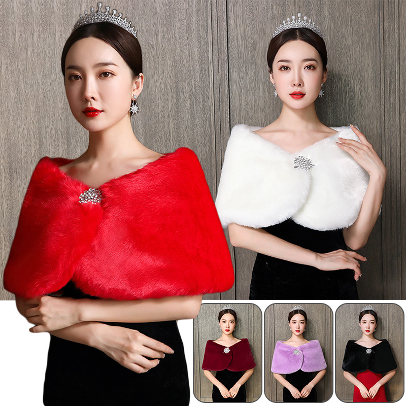 Phụ Nữ Cô Dâu Khăn Choàng Cưới - đánh giá và giá Winter Clothing Design